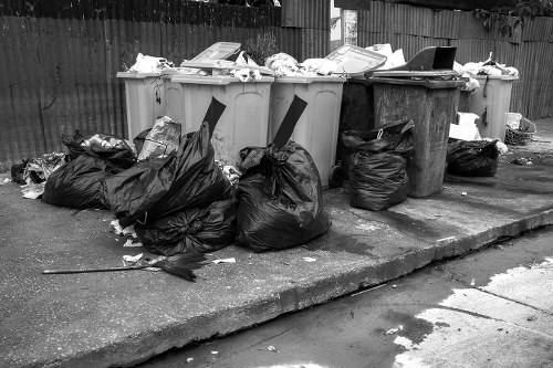 Waste collection trucks operating in Newham